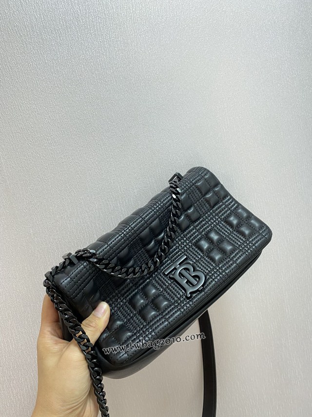 Burberry專門店新款單肩挎背女包 巴寶莉黑扣五金羊皮小號TB蘿拉包 yxb1208